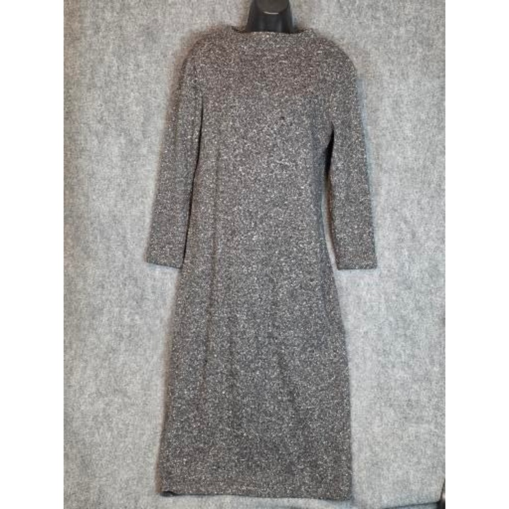 THE TERRITORY AHEAD Women Sz L Textured Knit Midi Dress Made in Italy Casualwear